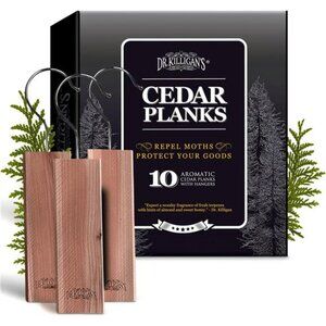 Cedarwood Planks 10 Pack Natural Moth Repellent Closet Drawer Clothes Protection